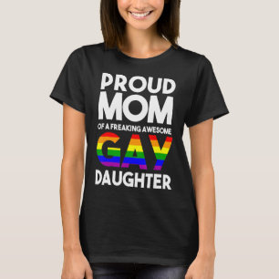 Camiseta Lgbtq Orgulha Mãe De Uma Filha De Gay Lgbtq Ally L