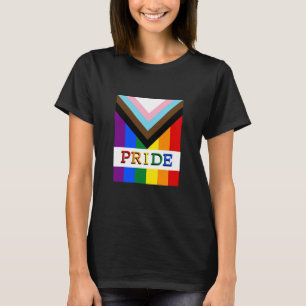 Camiseta LGBTQ & Orgulho - Bandeira do Progresso Arco-íris 