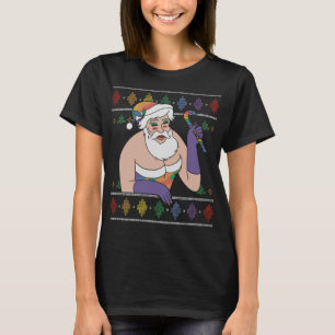 Camiseta LGBTQ+ Orgulho gay de Natal Feio Papais noeis Biss