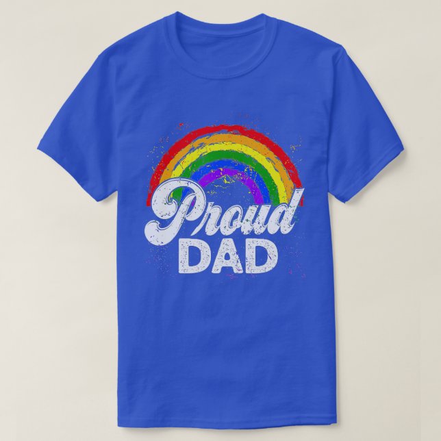 Camiseta LGBTQ Orgulho gay Pai LGBT Ally Rainbow Padre (Frente do Design)