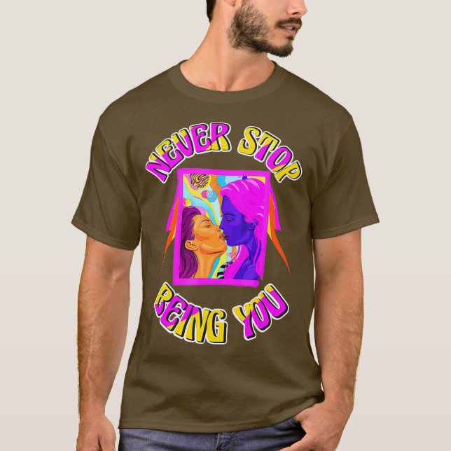 Camiseta LGBTQ Orgulho gay Rainbow MSC Trans Pan Lésbica Bi (Frente)