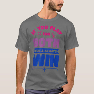 Camiseta LGBTQ Orgulho Mês Jogue para Ambos e você ganha Bi