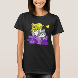 Camiseta Lgbtq Orgulho Não Binário Lgbt Sinalizador Não Bin