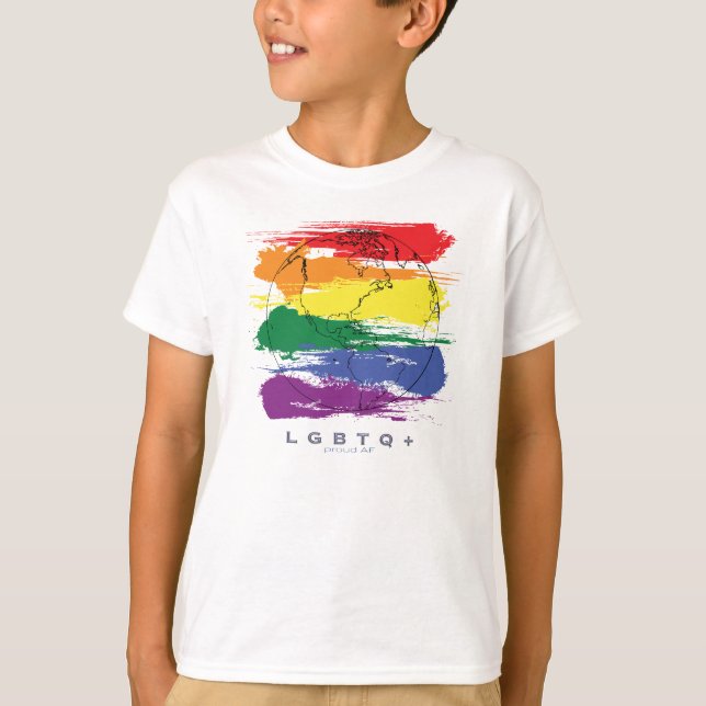 Camiseta LGBTQ+ Orgulhoso AF Global (Frente)
