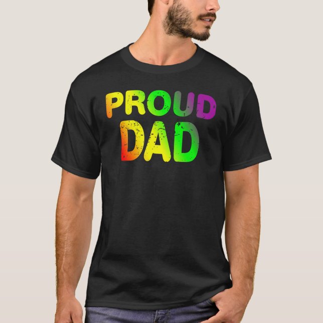 Camiseta Lgbtq Pai Orgulho gay Ord Lgbt Ally Rainbow Padre (Frente)