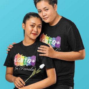 Camiseta LGBTQ para Kamala Rainbow Orgulho gay