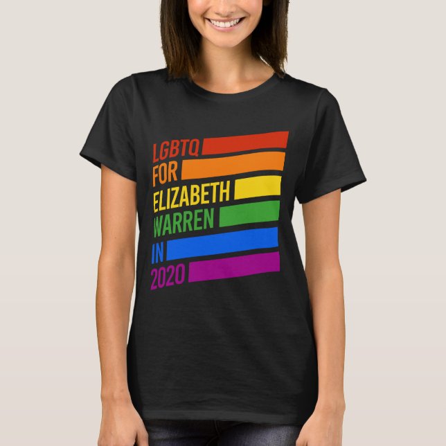 CAMISETA LGBTQ PELA ELIZABETH WARREN (Frente)
