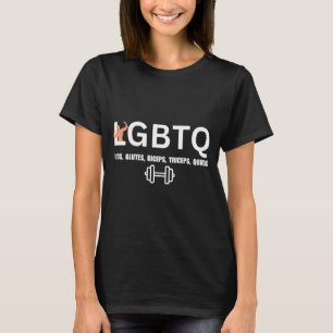 Camiseta Lgbtq pernas glúteos bíceps tríceps quads engraçad