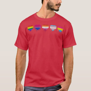 Camiseta LGBTQ Piel Heart Pride Flag Trans. Lésbicas