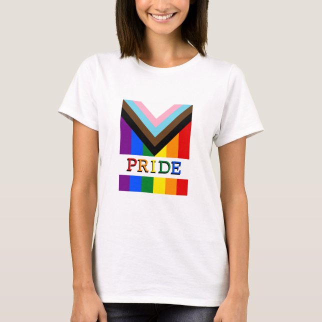 Camiseta LGBTQ & Pride - Andamento do Arco-íris - Moda da S (Frente)