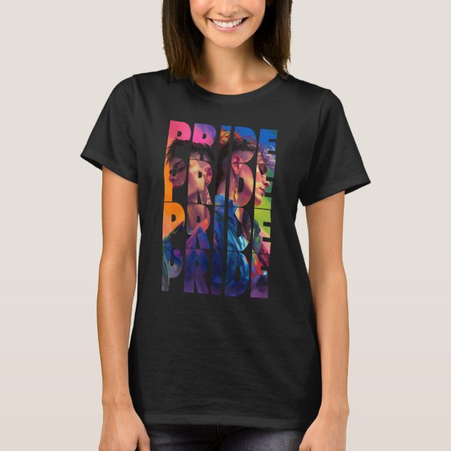 Camiseta LGBTQ+ Pride LGBT Gay Pride Rainbow 5 (Frente)