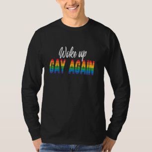 Camiseta Lgbtq Pride Month acordou Gay novamente 1