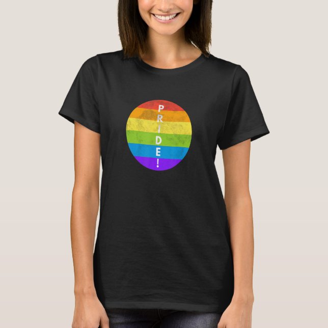 Camiseta LGBTQ Pride Rainbow Flag Equality Gay Lesbian Tran (Frente)