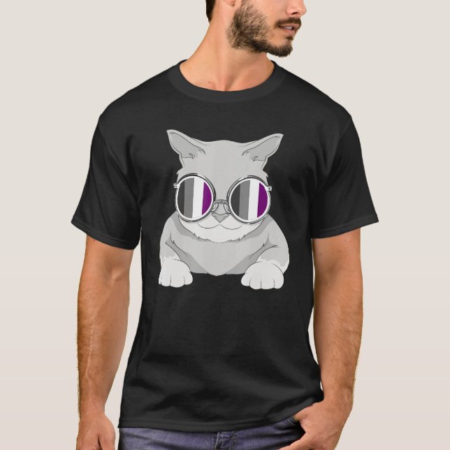 Camiseta Lgbtq, Proprietário Do Gato De Orgulho Ace, legal (Frente)