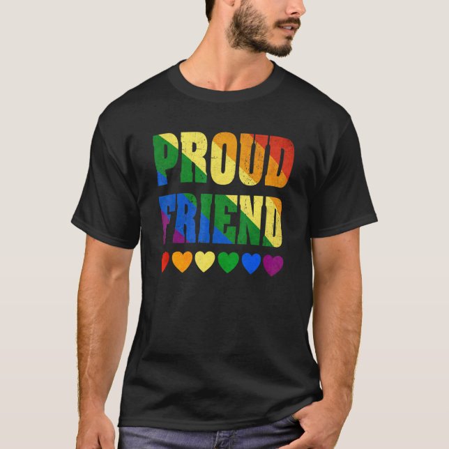 Camiseta Lgbtq Proud Ally Friend Family Support Lgbt (Frente)