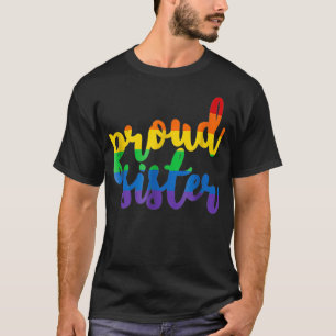 Camiseta LGBTQ  Proud Sister LGBT Family 