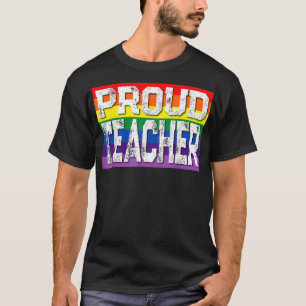 Camiseta LGBTQ Proud Teacher Gay Pride Rainbow design