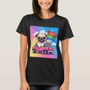 Camiseta LGBTQ Rainbow Prid Pug