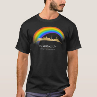 Camiseta LGBTQ Rainbow Pride Washington DC Skyline Premium