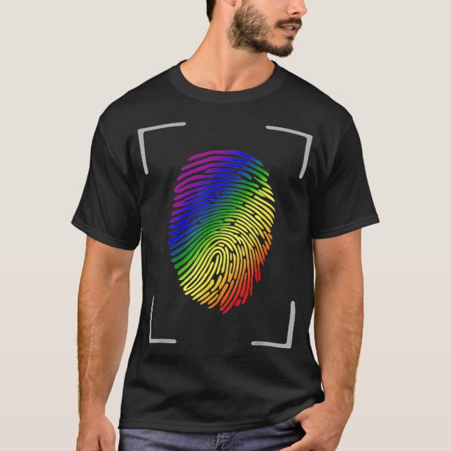 Camiseta LGBTQ Sinalizador Arco-Íris Impressão digital Orgu (Frente)