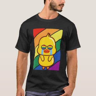 Camiseta LGBTQ Sinalizador Orgulho gay Mês Arco-Íris Pato L