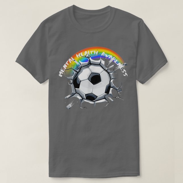 Camiseta Lgbtq Soccer Pride Saúde Mental Consciência 3052 (Frente do Design)