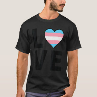 Camiseta Lgbtq Transgender Flag Heart Lgbtqia+ Love Transg