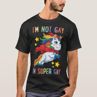 Camiseta LGBTQ Unicorn Super Orgulho gay LGBT Ally Rainbow