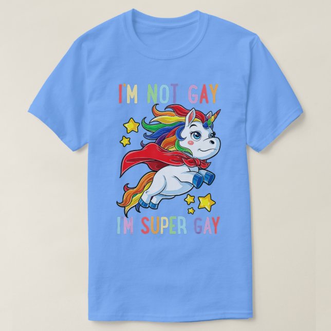 Camiseta LGBTQ Unicorn Super Orgulho gay LGBT Ally Rainbow  (Frente do Design)
