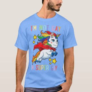 Camiseta LGBTQ Unicorn Super Orgulho gay LGBT Ally Rainbow