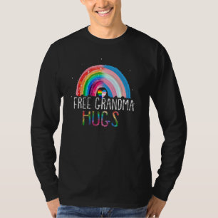 Camiseta Lgbtq Vovó Livre Abraços Orgulho gay Lgbt Ally Rai
