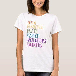 Camiseta LGBTQA+ Orgulho mês do arco-íris respeitar solteir