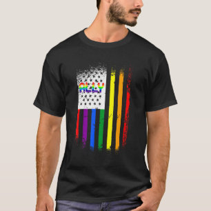 Camiseta Lgbtqia Flag Ally
