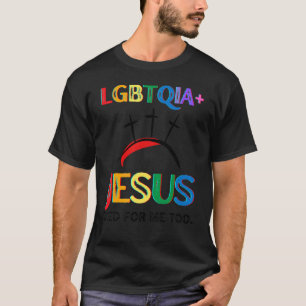 Camiseta Lgbtqia+ Jesus Morreu Para Mim Páscoa Cristo Cruza