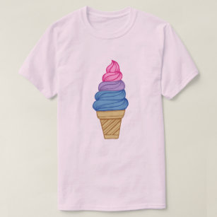 Camiseta LGBTQIA+ Orgulho Bissexual Cone de Sorvete Soft