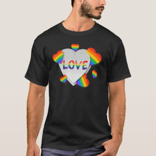 Camiseta Lgbtqia+ Rainbow Love Peace Lgbt Orgulho gay Men W