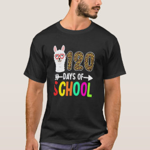 Camiseta Lhama 120 Dias De Escola 120º Dia De Escola Leopa