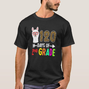 Camiseta Lhama 120 Dias Do 2º Ano 120º Dia De Escola Le