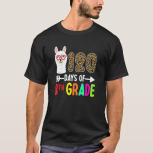 Camiseta Lhama 120 Dias do 8º Ano 120º Dia de Escola Le