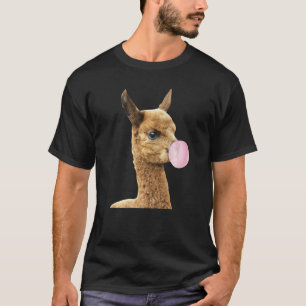 Camiseta Lhama Alpaca Chiclete de Bolha Vida de Fazendeiros