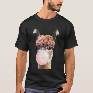 Camiseta Lhama Alpaca Chiclete de Bolha Vida de Fazendeiros