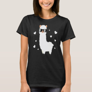 Camiseta Lhama Alpaca Corações Animal Lhama Fazendeiro Alp