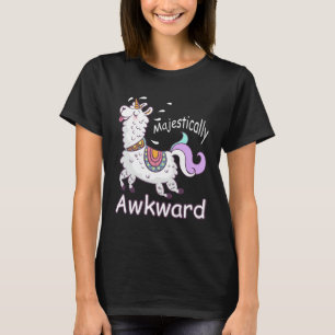 Camiseta Lhama Alpaca desajeitadamente majestosa Llamacorn