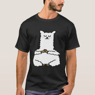 Camiseta Lhama Alpaca Fofa Meditação Namaste Ioga