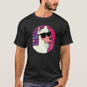 Camiseta lhama alpaca legal com óculos de sol branco 2