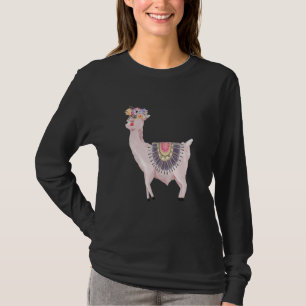 Camiseta Lhama Alpaca Menino Menina Crianças Aquarela