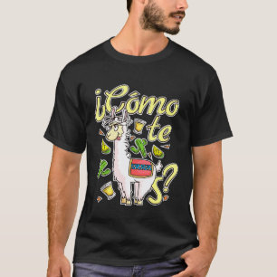 Camiseta Lhama Alpaca Piada Espanhola Como Te Chamas