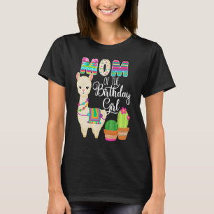 Camiseta Lhama Aniversário Mãe Da Menina Do Aniversário Faz