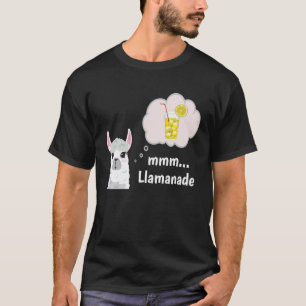 Camiseta Lhama com um copo de limão refrescante