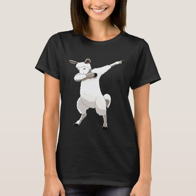 Camiseta Lhama Dabbing Dab   Alpaca Fofa (Frente)